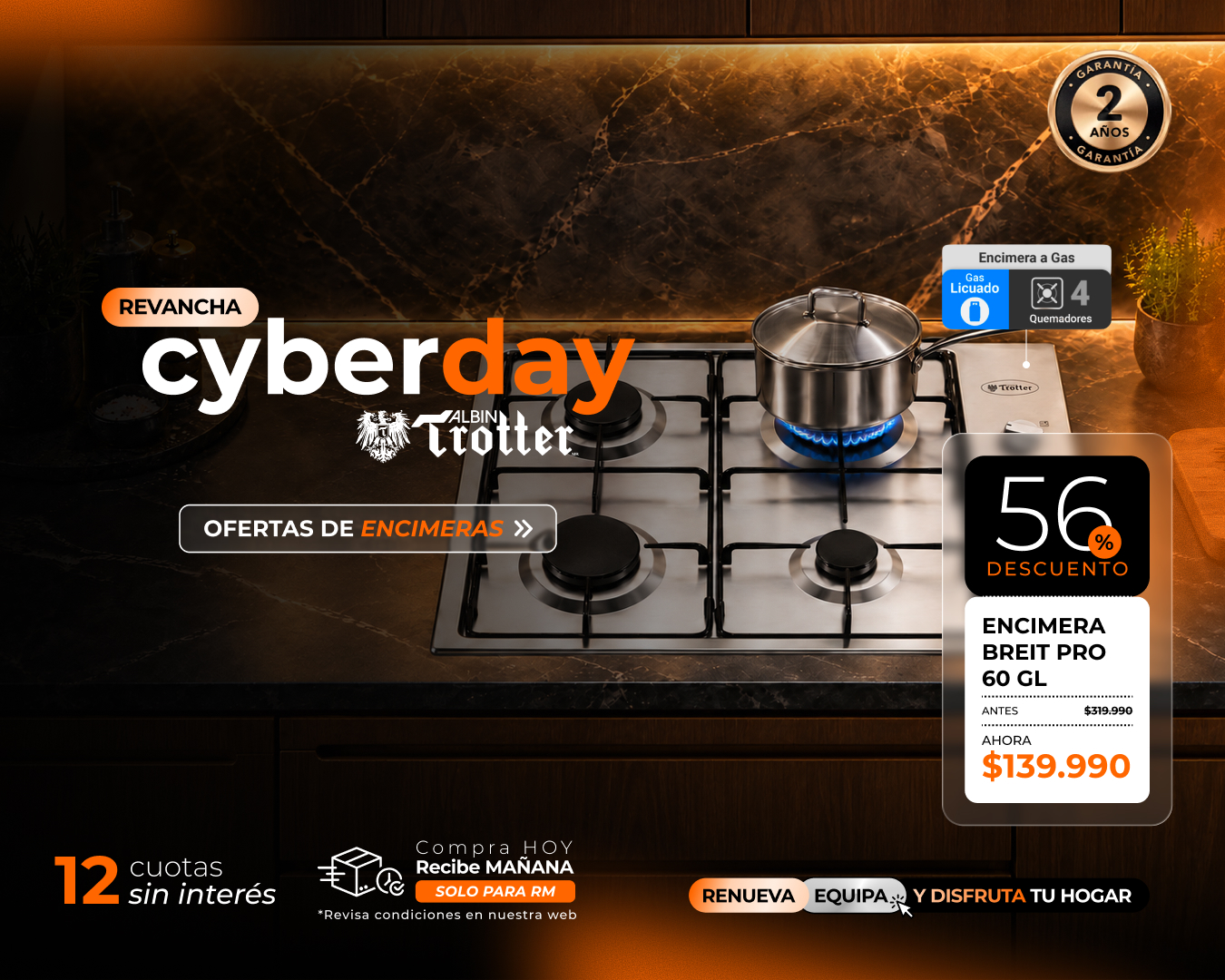 Oferta Cyber Encimera Albin Trotter